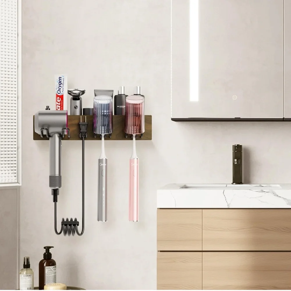 *NIB Hair Dryer Holder,Wall-Mounted Bathroom Organizer